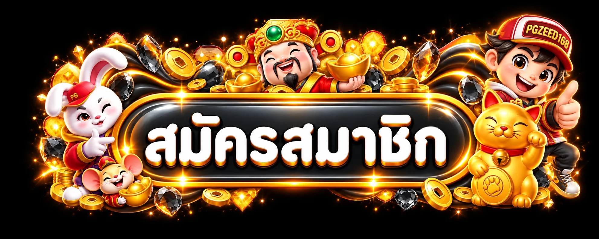 ป้ายเข้าสู่ระบบและสมัครสมาชิก PGZEED168